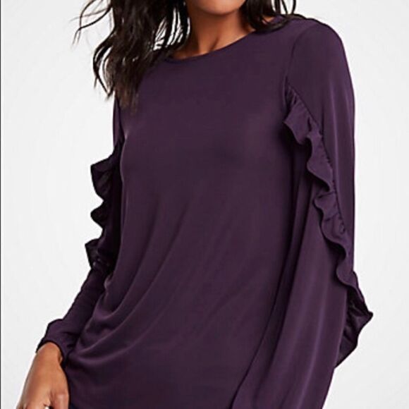Ann Taylor Ruffle Sleeve Top - Picture 3 of 13